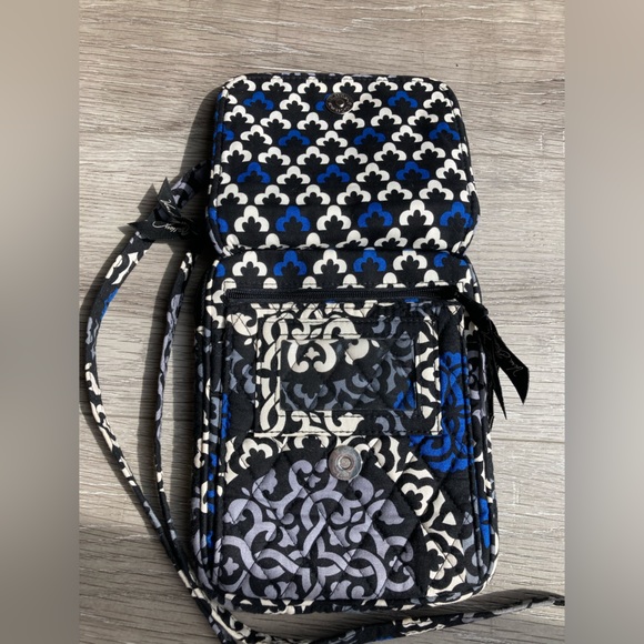 Vera Bradley Mini Hipster in Canterberry Cobalt Quilted Purse - Picture 2 of 5